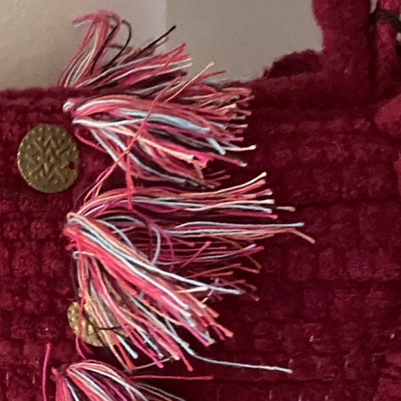Anthropologie Ibban Tassel Embellished Clutch Crossbody - Picture 5 of 14